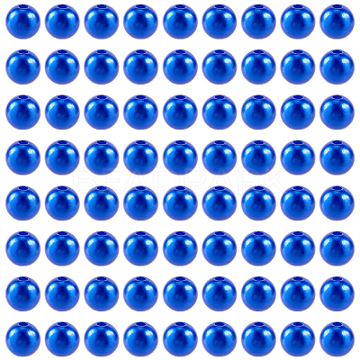 Spray Painted ABS Plastic Imitation Pearl Beads OACR-PA0001-38B-01-1