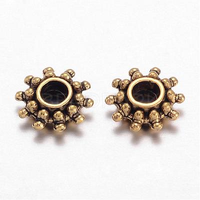 Tibetan Style Spacer Beads GLFH10384Y-NF-1