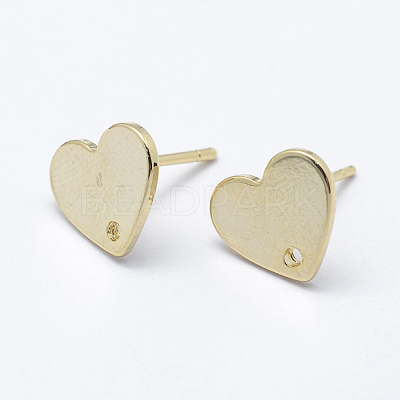Brass Stud Earring Findings KK-F728-34G-1