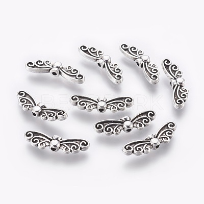 Tibetan Style Alloy Beads TIBEB-1331-AS-FF-1