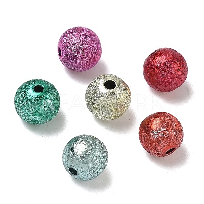 Spray Painted Acrylic Beads X-ACRP-Q018-8mm-M-1