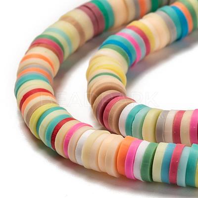 Handmade Polymer Clay Beads Strands CLAY-R089-6mm-103-1