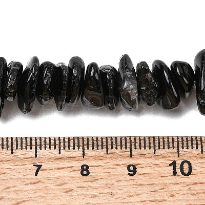Natural Black Tourmaline Beads Strands G-A285-A07-01-1