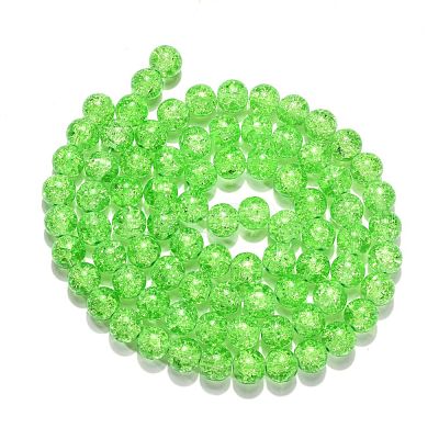 Mixed Crackle Glass Bead Strands GGC10mm-1