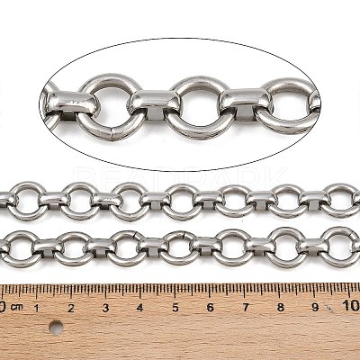 304 Stainless Steel Ring Link Chains CHS-G044-01P-1