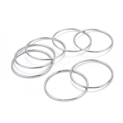 7Pcs 201 Stainless Steel Plain Bangle Sets for Women BJEW-L664-022C-P02-1
