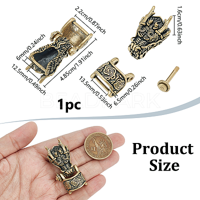 Brass Shackle Clasps KK-WH0816-047AB-1