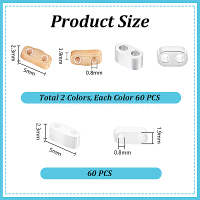 120Pcs 2 Colors Electroplated Non-magnetic Synthetic Hematite & 60Pcs MIYUKI Half TILA Beads Findings Kits G-PH0033-34-1