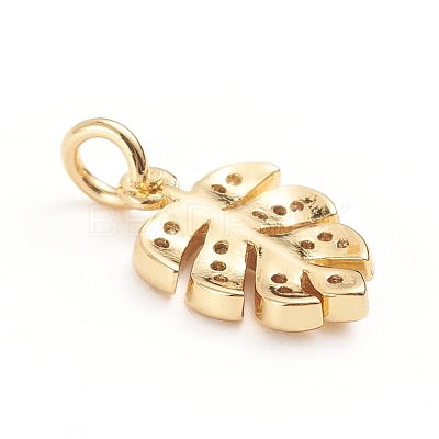 Brass Micro Pave Cubic Zirconia Pendants X-ZIRC-E164-20G-1