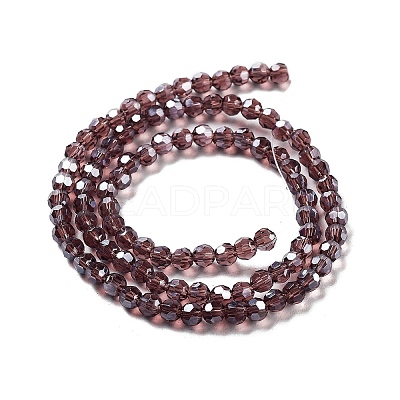 Electroplate Transparent Glass Beads Strands EGLA-A035-T4mm-A13-1