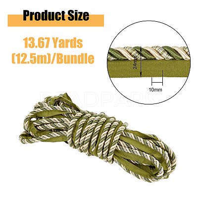 12.5M Polyester Twisted Lip Cord Trim OCOR-WH0071-90B-1