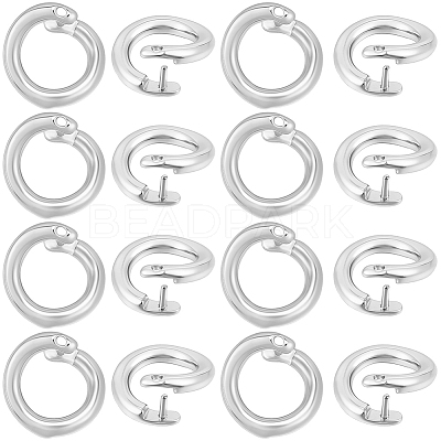 Brass Snap Clasps KK-BBC0021-49S-1