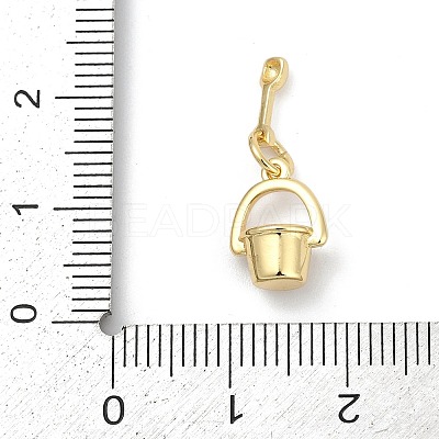 Brass Enamel Charms KK-U062-39G-1