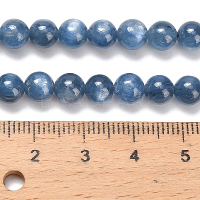 Natural Kyanite Beads Strands G-C259-B01-6mm-02-1