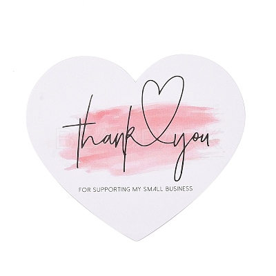 Coated Paper Thank You Greeting Card DIY-F120-03B-1
