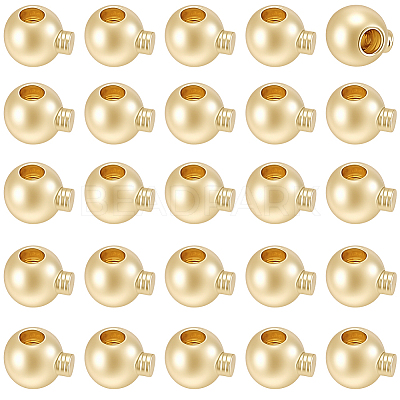 30Pcs Brass Crimp Beads KK-BBC0025-43-1