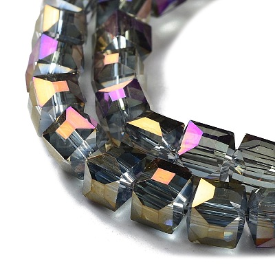 Electroplate Glass Bead Strands X-EGLA-R064-6mm-08-1