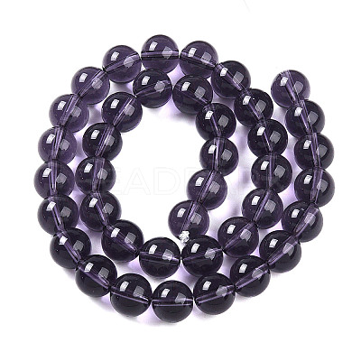 Transparent Glass Beads Strands GLAA-T032-T10mm-03-1