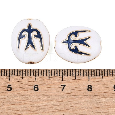 Brass Enamel Beads KK-CBA7BFE-01G-02-1