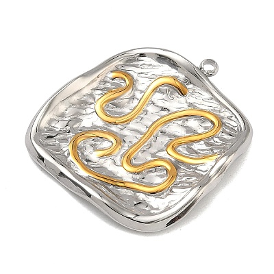 Two Tone 304 Stainless Steel Pendants STAS-K322-18D-GP-1