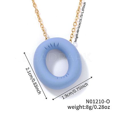 Alloy Initial Pendant Necklaces RS8745-15-1