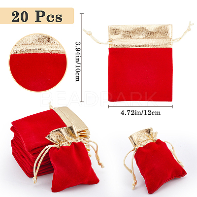 Rectangle Velvet Jewelry Pouches Bags TP-BBC0001-09B-01-1
