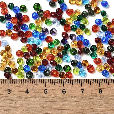Transparent Colours Glass Seed Beads X1-SEED-P006-02A-03-1