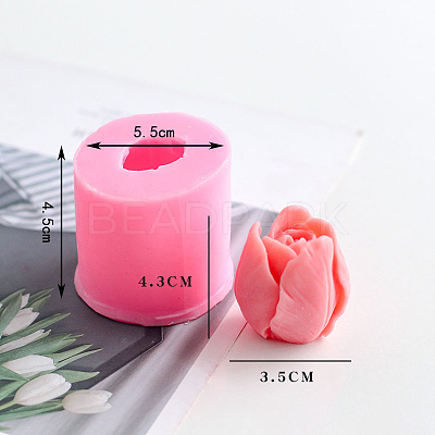 Flower Shape DIY Candle Silicone Molds CAND-PW0008-19E-1