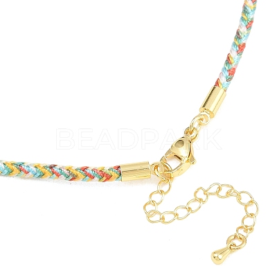 Braided Polycotton Cord Necklaces Making MAK-F038-B18-G-1