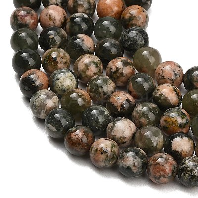 Natural Green Rutilated Quartz Beads Strands G-G475-A02-8mm-1