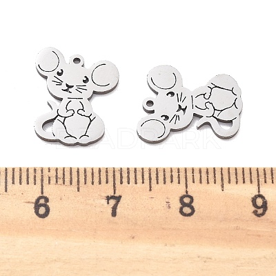 201 Stainless Steel Charms STAS-V001-08-1