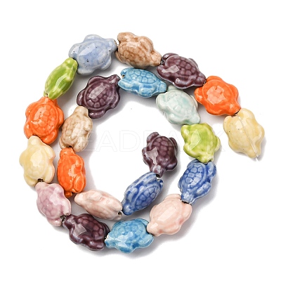 Handmade Porcelain Beads Strands LAMP-G140-02P-1
