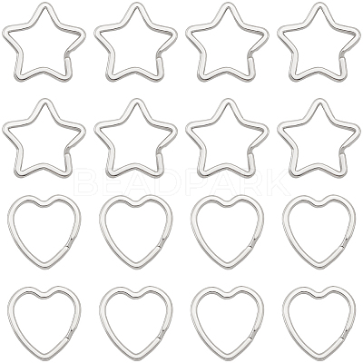 30Pcs 2 Styles Zinc Alloy Split Rings FIND-SP0004-19-1