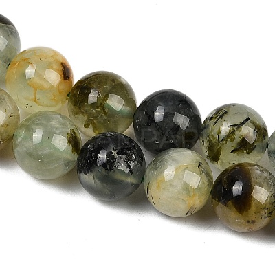 Natural Prehnite Beads Strands G-G457-10mm-03-1