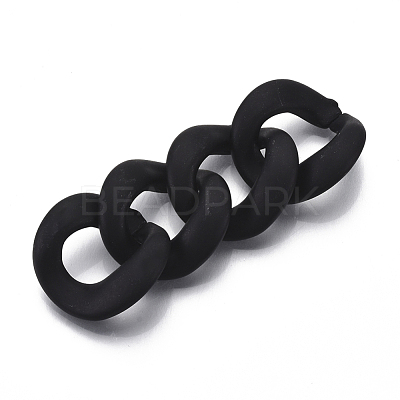 Spray Painted CCB Plastic Linking Rings CCB-R104-05A-01-1