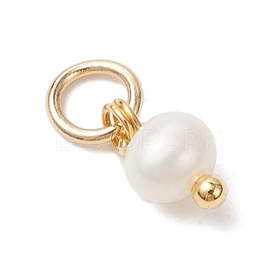 Natural Cultured Freshwater Pearl Potato Charms PALLOY-JF04505-01-1