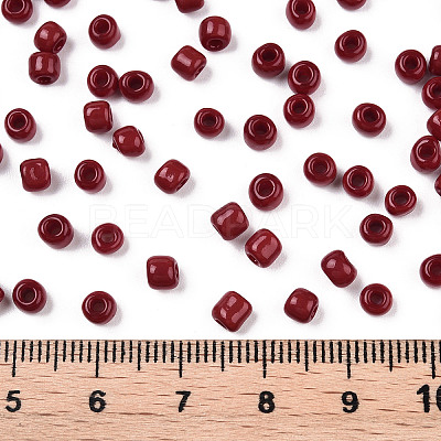 6/0 Opaque Colours Round Glass Seed Beads X-SEED-A010-4mm-45B-1