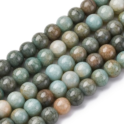 Ombre Effect Dyed Glass Beads Strands X-GLAA-T031-01O-13-1