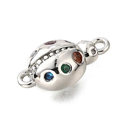 Brass Micro Pave Colorful Cubic Zirconia Links KK-D356-18P-1