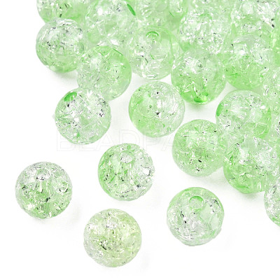 Transparent Crackle Acrylic Beads CACR-N002-25B-1