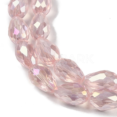Transparent Electroplate Glass Beads Strands EGLA-N013-T10mm-B18-1