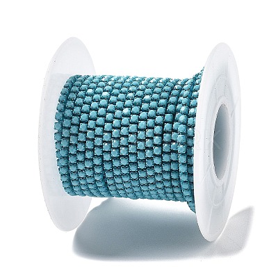 Iron Rhinestone Glass Cup Chain CH-U001-01O-1