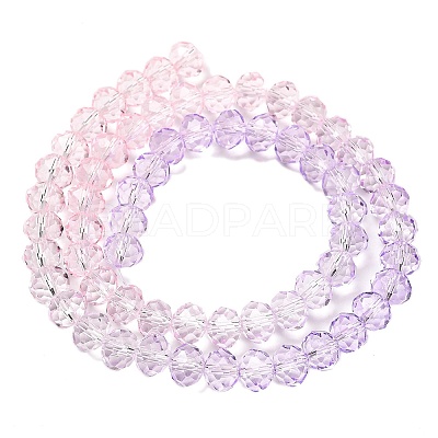 Transparent Painted Glass Beads Strands DGLA-A034-T6mm-A05-1