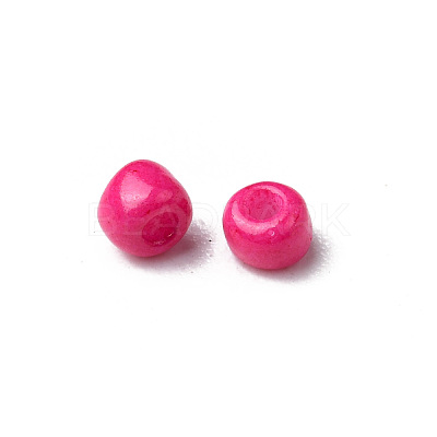 8/0 3mm Baking Paint Glass Seed Beads Loose Spacer Beads X-SEED-S002-K24-1