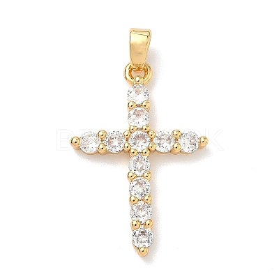 Brass Micro Pave Cubic Zirconia Pendants KK-A281-26C-G-1