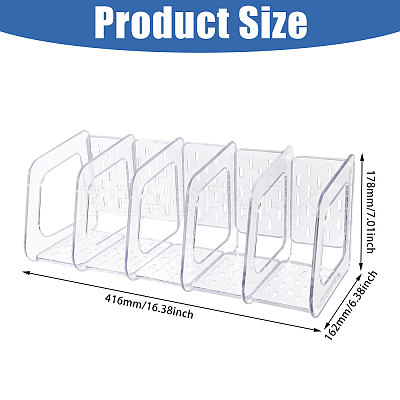 5-grid Plastic Bookends ODIS-WH0038-295-1