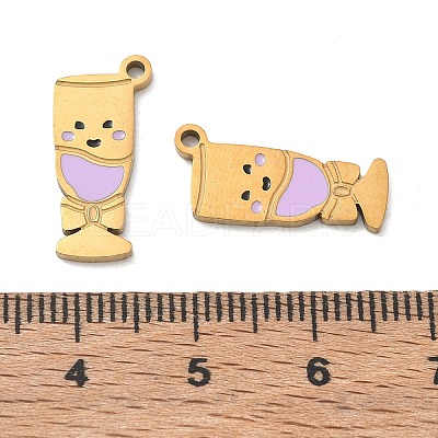 304 Stainless Steel Enamel Pendants SA-CBAD60D-08G-03-1