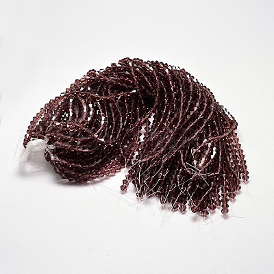 Imitate Austrian Crystal Bicone Glass Beads Strands X1-GLAA-F029-4x4mm-05-1