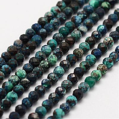 Natural Chrysocolla Beads Strands G-G663-09-3mm-1