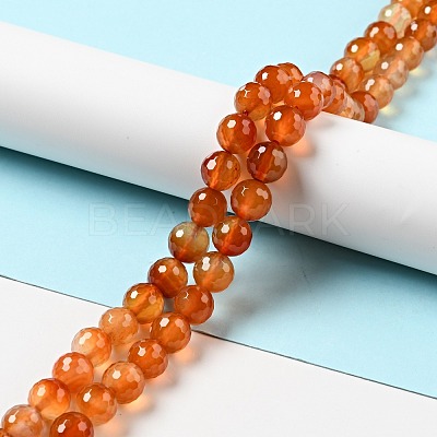 Natural Carnelian Beads Strands G-E571-35C-1